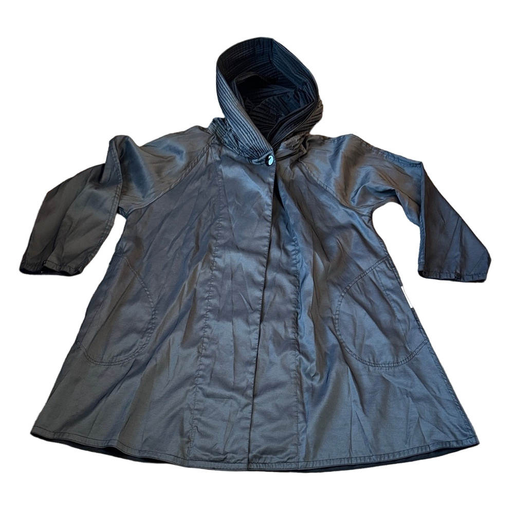 Talk of the Walk Gray Hooded Poncho Jacket Coat SIZE S/M